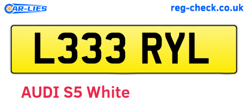 L333RYL are the vehicle registration plates.