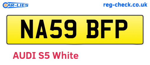NA59BFP are the vehicle registration plates.