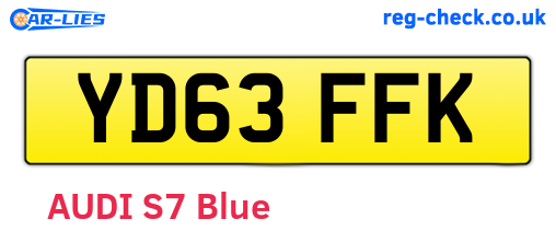 YD63FFK are the vehicle registration plates.