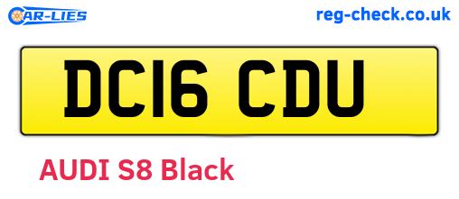 DC16CDU are the vehicle registration plates.