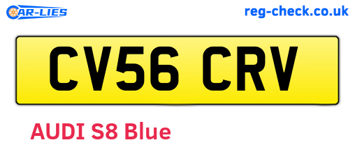 CV56CRV are the vehicle registration plates.