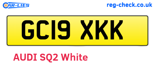 GC19XKK are the vehicle registration plates.