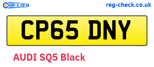 CP65DNY are the vehicle registration plates.