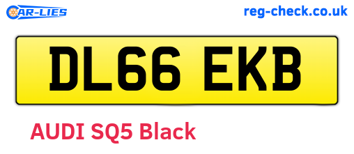 DL66EKB are the vehicle registration plates.