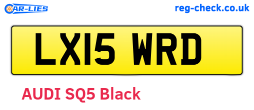 LX15WRD are the vehicle registration plates.