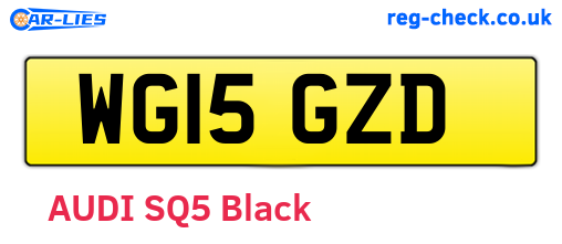 WG15GZD are the vehicle registration plates.