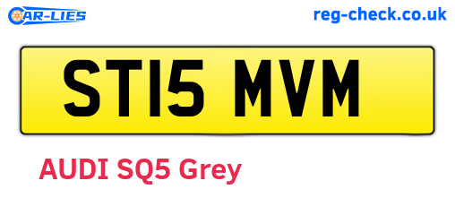ST15MVM are the vehicle registration plates.