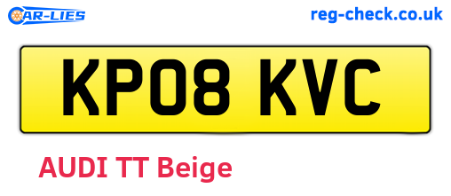 KP08KVC are the vehicle registration plates.