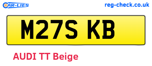 M27SKB are the vehicle registration plates.