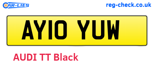 AY10YUW are the vehicle registration plates.