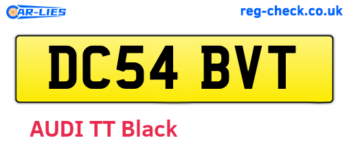 DC54BVT are the vehicle registration plates.