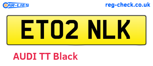 ET02NLK are the vehicle registration plates.