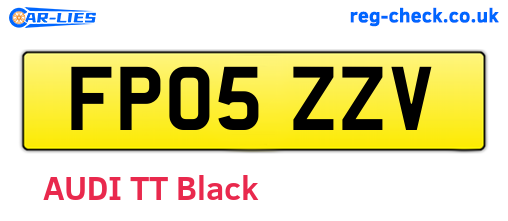 FP05ZZV are the vehicle registration plates.