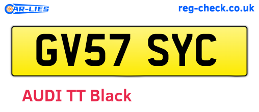 GV57SYC are the vehicle registration plates.