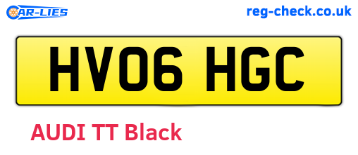 HV06HGC are the vehicle registration plates.