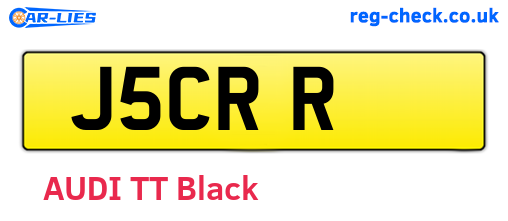 J5CRR are the vehicle registration plates.