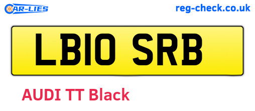 LB10SRB are the vehicle registration plates.