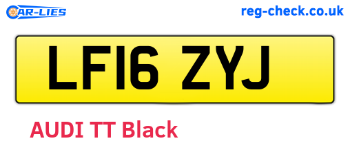 LF16ZYJ are the vehicle registration plates.