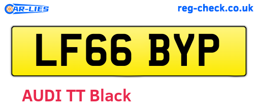 LF66BYP are the vehicle registration plates.