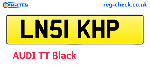 LN51KHP are the vehicle registration plates.