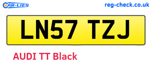 LN57TZJ are the vehicle registration plates.