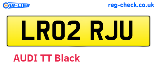 LR02RJU are the vehicle registration plates.