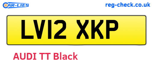 LV12XKP are the vehicle registration plates.