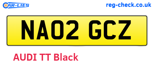 NA02GCZ are the vehicle registration plates.