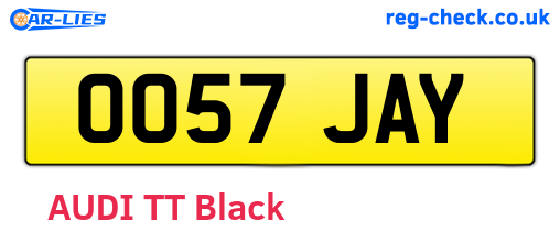 OO57JAY are the vehicle registration plates.