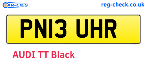 PN13UHR are the vehicle registration plates.