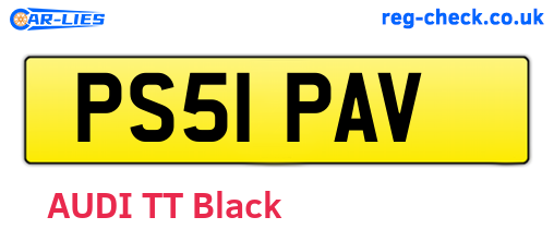 PS51PAV are the vehicle registration plates.