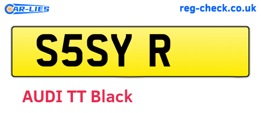 S5SYR are the vehicle registration plates.