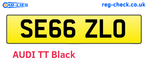SE66ZLO are the vehicle registration plates.