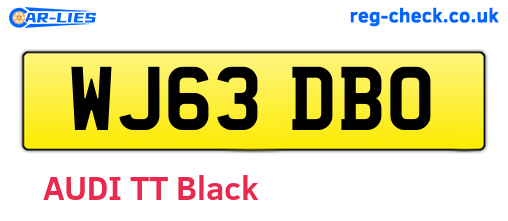 WJ63DBO are the vehicle registration plates.