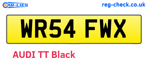 WR54FWX are the vehicle registration plates.