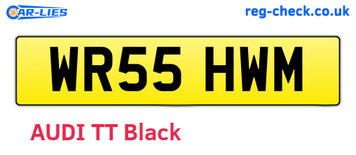 WR55HWM are the vehicle registration plates.