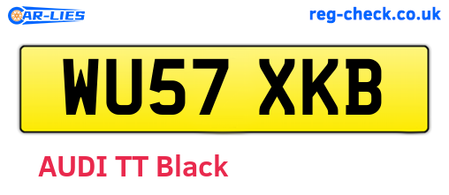 WU57XKB are the vehicle registration plates.