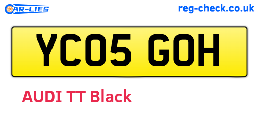 YC05GOH are the vehicle registration plates.