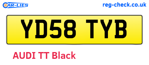 YD58TYB are the vehicle registration plates.