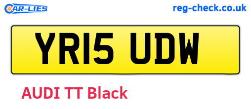 YR15UDW are the vehicle registration plates.
