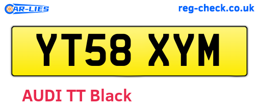 YT58XYM are the vehicle registration plates.