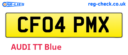 CF04PMX are the vehicle registration plates.