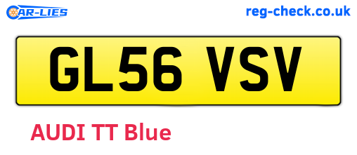 GL56VSV are the vehicle registration plates.