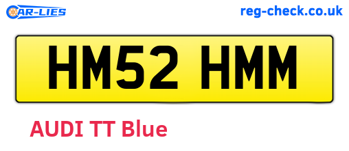 HM52HMM are the vehicle registration plates.