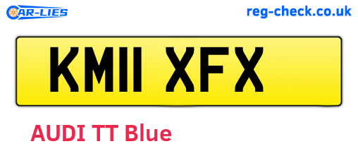 KM11XFX are the vehicle registration plates.