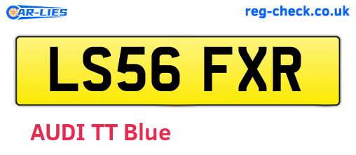 LS56FXR are the vehicle registration plates.