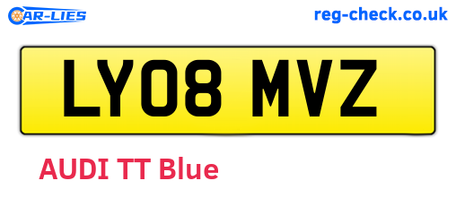 LY08MVZ are the vehicle registration plates.