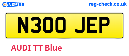 N300JEP are the vehicle registration plates.