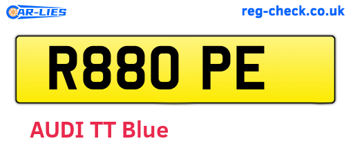 R88OPE are the vehicle registration plates.