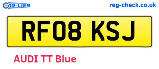 RF08KSJ are the vehicle registration plates.